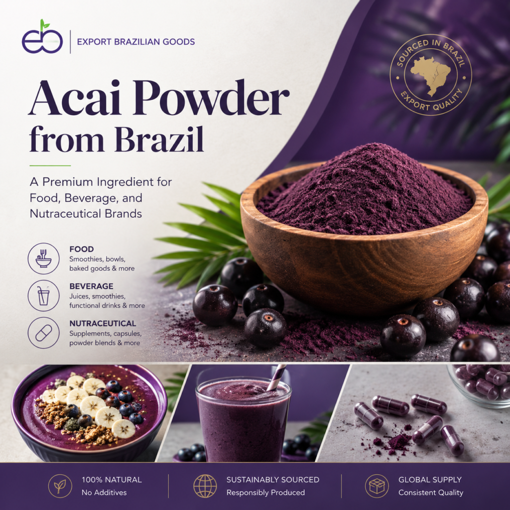 Acai Powder from Brazil A Premium Ingredient for Food, Beverage, and Nutraceutical Brands