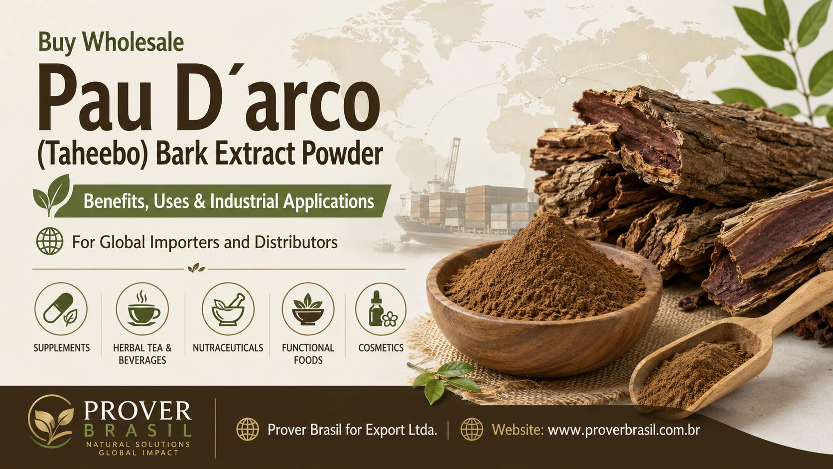 Buy Wholesale Pau D´arco Taheebo Bark Extract Powder from Brazil