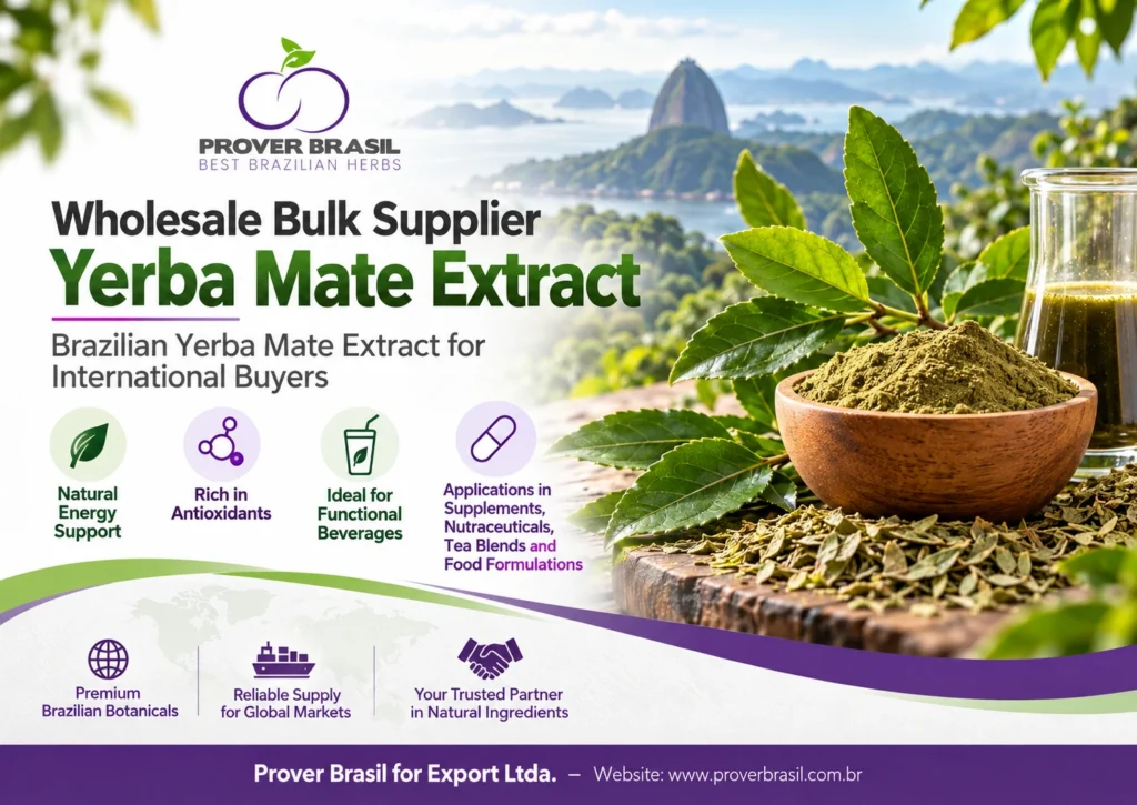 Wholesale Bulk Supplier Yerba Mate Extract from Brazil for international B2B buyers