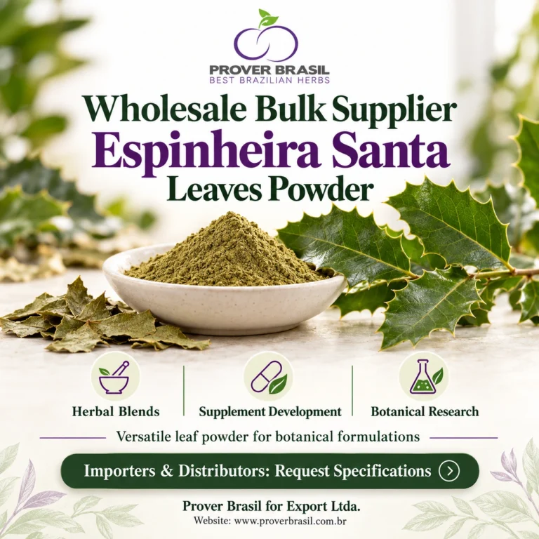 Wholesale Bulk Supplier Espinheira Santa Leaves Powder