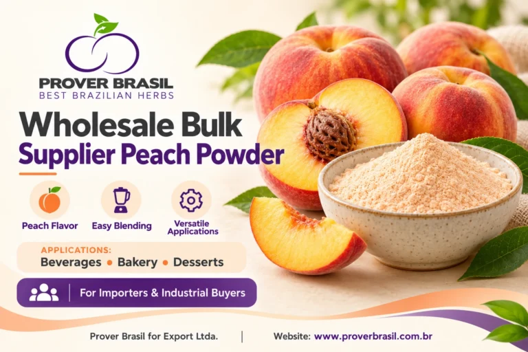 Peach Powder with fresh peaches for bulk food and beverage applications