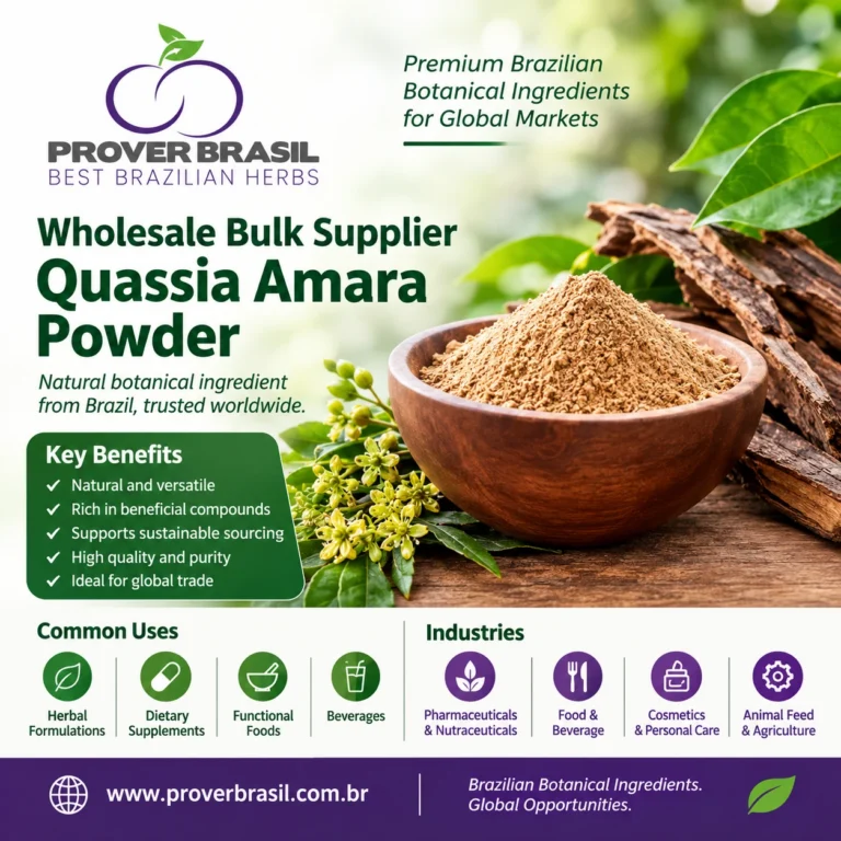 Wholesale Bulk Supplier Quassia Amara Powder from Brazil for international botanical ingredient buyers