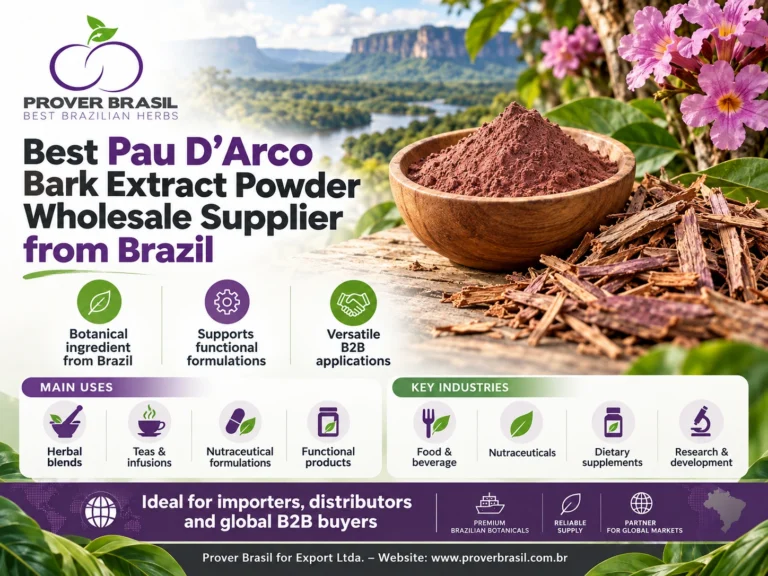 Best Pau D'Arco Bark Extract Powder Wholesale Supplier from Brazil – Bulk Export and B2B Sourcing
